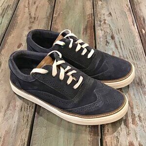Ted Baker Size 8 Hapra 3 Men’s Suede Shoes Navy Wingtip Sneakers